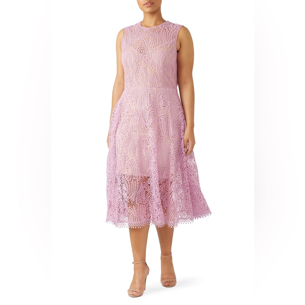 NEW Dress the Population Shane Lace Dress Pink Purple Women’s Size Large